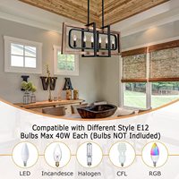 Luminaire suspendu LED vintage noir, style campagnard américain, art fer forgé industriel créatif, personnalisé pour café, bar, restaurant