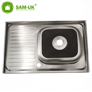 <span class=keywords><strong>Cucina</strong></span> grande bacino di <span class=keywords><strong>scarico</strong></span> 304 acciaio inox Undermount Nepal mm spazzolato Premium singolo lavandino ciotola - Product Image 2