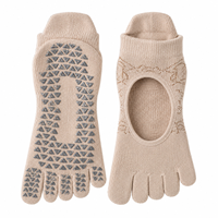 Chaussettes de yoga antidérapantes à cinq doigts pour femmes, en coton respirant, pour Pilates, entraînement et sport professionnel, vente en gros