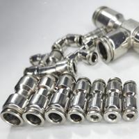 Nouveaux raccords pneumatiques robustes pour camions, en acier inoxydable, coudes en T haute performance pour tuyaux de frein à air de véhicules, à déconnexion rapide