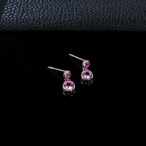 925 silver powder sapphire <b>earrings</b> pendant <b>earrings</b> - Product Image 3