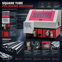 Nouvelle polisseuse multi-stations motorisée pour tubes carrés métalliques, pour l'élimination de la rouille et la finition des surfaces industrielles