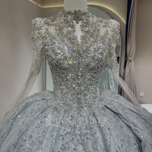 Jancember DW0161 Impresionante Vestido de Novia de Dos Piezas con Lentejuelas y Estilo Imperio para Mujer - Product Image 3