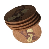 Sous-verres en liège écologiques de marque Giftway, design classique, épaisseur 5 mm, logo personnalisé, pour table à manger et usage domestique, vente en gros, 1000 pièces