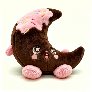 Peluche de donut personalizado con forma de luna, regalo para niños, juguete de peluche con temática de postres, peluche de donut para decoración de habitaciones - Product Image 3