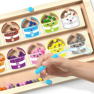 Juego <span class=keywords><strong>de</strong></span> cuentas <span class=keywords><strong>de</strong></span> clasificación Montessori que estimula las habilidades cognitivas y el juego <span class=keywords><strong>de</strong></span> laberinto <span class=keywords><strong>de</strong></span> coordinación mano-ojo, juguetes educativos para niños - Product Image 2