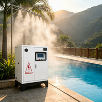 Équipement d'atomisation intelligent haute pression Smlisens, buse de brumisation en acier inoxydable, pour refroidissement extérieur et aménagement paysager au bord de la piscine