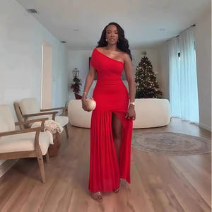 性感合身连衣裙定制标志露肩无袖马克西连衣裙批发柔软分体连衣裙厂家直销 - Product Image 6