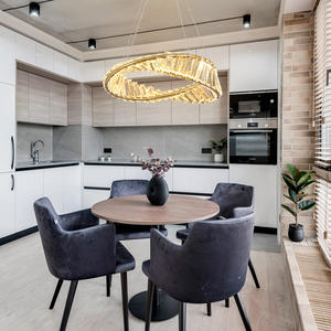 定制现代发光二极管餐厅客厅吊灯换3色水晶吊灯酒店公寓 - Product Image 4