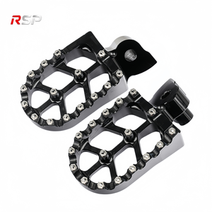 Reposapiés de Aluminio CNC para Motocicleta Todoterreno, <span class=keywords><strong>con</strong></span> Pernos de Acero, Plataforma Ancha Anodizada, Juego de Reposapiés para Motocross Enduro - Product Image 1