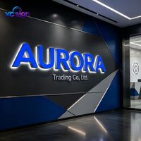Lettres en acier inoxydable 3D rétroéclairées par LED en acrylique, personnalisées, avec transformateur CA à distance pour montage mural commercial ou résidentiel