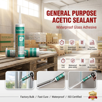 Scellant silicone acétique à usage général, adhésif imperméable pour verre, durcissement rapide, matériau de construction flexible, approvisionnement en vrac en usine