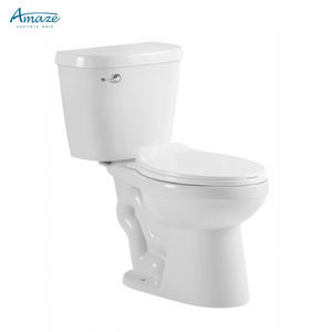 Conjunto Sanitário Moderno e Econômico de Duas Peças com Sifão em S para Banheiro, Vaso Sanitário Alongado de Cerâmica com Sifão, Certificado UPC, para América do Norte - Product Image 2