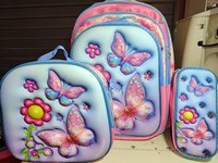 Ensemble de 3 sacs d'école pour enfants avec personnage de dessin animé 3D de 16 pouces, comprenant une trousse à crayons et un sac à lunch, sacs d'école en gros pour les élèves du primaire