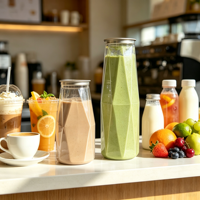 Boîte de boisson transparente en PET de qualité alimentaire avec couvercle en aluminium à ouverture facile, logo personnalisé disponible pour les sodas, les jus, les milk-shakes