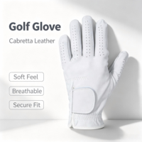 Gants de golf professionnels HAIYI en cuir Cabretta souple, protection UV, doigts entièrement couverts, prise en main confortable, fermeture à boucle pour l'extérieur