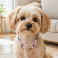 Nouveau design léger pour animaux de compagnie : Collier ajustable en cristal étincelant et pierres précieuses, accessoire de mode pour chats et chiens au quotidien