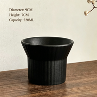 Tasse à café en grès avec manchon en bois, tasse à latte en céramique texturée côtelée, logo personnalisé, tasse en porcelaine anti-brûlure