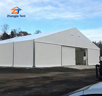 Tente d'entrepôt temporaire surdimensionnée en alliage d'aluminium avec couverture en PVC imperméable, structure de stockage industrielle pour exposition toutes saisons