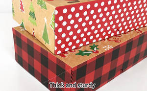 Cajas de galletas de Navidad Kraft transparentes recicladas con ventana respetuosas con el medio ambiente al por mayor diseño de montaje automático impreso personalizado para alimentos - Product Image 4