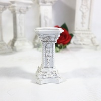 Mini statue en résine écologique colonne romaine Renaissance décoration de la maison sculpture murale en plâtre ornement de style artificiel
