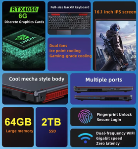 Portátil Empresarial 2026 con Logo OEM, RTX4060/4050, 64GB RAM, Core I7/I9 de 10ª/11ª/12ª/13ª Generación, para Diseño y Juegos, Nuevo y Original - Product Image 5