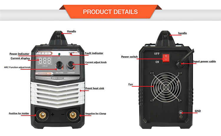 Industrial IGBT Arc ZX7 MMA Stick TIG Inverter 350A Welding Machine