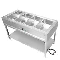 Équipement de restauration Buffet Acier inoxydable Chauffe-plats électrique commercial Bain Marie Table vapeur avec contrôle de la température