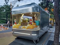Food Truck Mobile Personnalisable avec Barbecue Complet, Bonbons et Hamburgers pour Vente Ambulante de Glaces – État Neuf