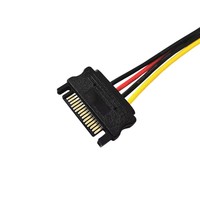 Adaptador de Corriente Molex a SATA, Cable Convertidor IDE de 4 Pines a Serial ATA de 15 Pines con Conexión Segura