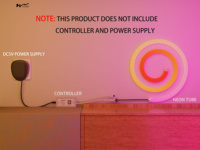 Bande LED néon étanche à motif réticulé 360 degrés, 50 LED/m, RGB+IC intelligent avec télécommande, corde flexible en silicone pour aménagement paysager