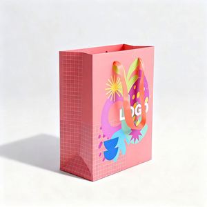 Lovely Customized Colorful Art Paper Gift <b>Bag</b> Durable White Paper Ribbon <b>Clothing</b> <b>Packaging</b> for Shopping - Product Image 1