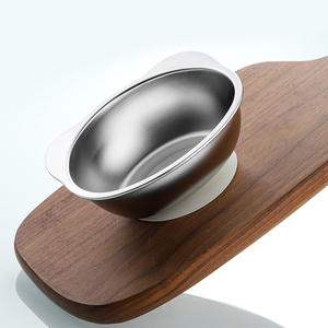 BAMBUS Cartoon Bear <strong>Children's</strong> Metal Food <strong>Bowl</strong> with Suction Cup Anti-fall Design Baby Learning Eat Plate and Spoon - Product Image 4