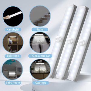 Barra de luz LED con <span class=keywords><strong>Sensor</strong></span> de movimiento para debajo del armario, barra de luz inalámbrica de 10CM, segura, envío directo - Product Image 5
