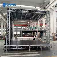 Structure modulaire en treillis d'aluminium 6061-T6/6082-T2 argentée, certifiée ISO/CE/TUV, pour stands de salons professionnels