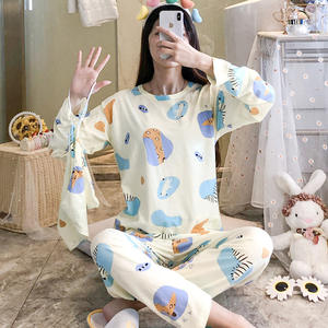 Conjunto de Pijamas para <span class=keywords><strong>Mujer</strong></span>, Pijamas de <span class=keywords><strong>Invierno</strong></span> para <span class=keywords><strong>Mujer</strong></span>, Nueva ropa de dormir, Pijamas estampados de dibujos animados, <span class=keywords><strong>Pijama</strong></span> bonito de manga larga para <span class=keywords><strong>Mujer</strong></span> - Product Image 1