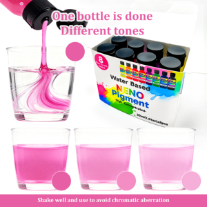 Timesrui น้ำยาเหลวสูตรน้ำเข้มข้น8<span class=keywords><strong>สี</strong></span>/ชุดสำหรับมือใหม่ในการทำซีเมนต์และปูนปลาสเตอร์นีออน<span class=keywords><strong>สี</strong></span>ย้อม - Product Image 2