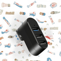 Mini hub USB 2.0 haute vitesse multiplié avec accessoire d'adaptateur d'ordinateur portable portable à rotation de 180 degrés en stock