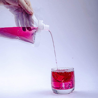 Pochettes souples pour liquides, aliments, boissons énergisantes, jus, avec bec verseur, en plastique transparent, personnalisables, type stand-up
