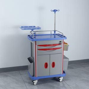 <span class=keywords><strong>Chariot</strong></span> médical <span class=keywords><strong>d</strong></span>'<span class=keywords><strong>urgence</strong></span> multifonctionnel en plastique ABS certifié CE ISO, 5 tiroirs, 750 mm - Product Image 3