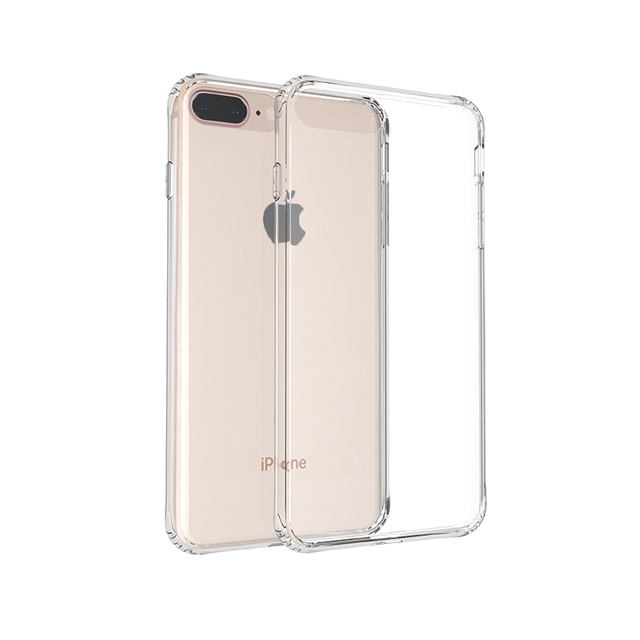 Factory Wholesale Glass Back Plate Phone Case Camera Lens Protection Anti Drop Transparent Glass Phone Case for IPhone 7 8 Plus
