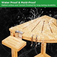 Banquette de douche d'angle à 2 niveaux Tabouret imperméable pour salle de bain Rasage des jambes Chaise de bain en bambou avec porte-savon supplémentaire et crochets