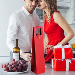 Bolsa de Vino de Cuero Reutilizable para Vino y Champán, Bolsas de Regalo, Bolsas de Cuero para Botellas de Vino - Product Image 4