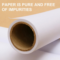 Papel de periódico recubierto de silicona de materiales reciclados de 80 g/m², 5 rollos personalizados de 24 pulgadas y 150 pies, para uso químico, núcleo de 25 mm
