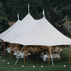 Tente de réception blanche élégante 20x20 pour 60 personnes, tente de fête extérieure, carpa pour événements, tente de mariage, protection - Product Image 4