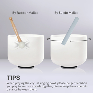 Cuencos Cantores de Cristal de Cuarzo Hechos a Mano Jinfang 432HZ/440HZ, Cuencos Cantores de Cristal de 7-12 Pulgadas para Meditación y Baño de Sonido - Product Image 4