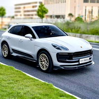 Kits carrosserie de haute qualité pour Porsche Macan 2022-2024 : Lame avant, diffuseur arrière, jupes latérales et spoiler en fibre de carbone style C