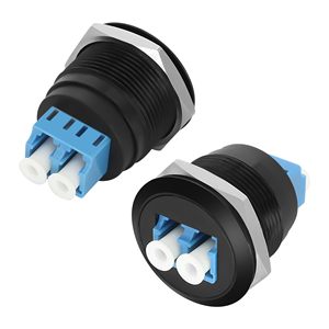 <span class=keywords><strong>Adaptateur</strong></span> fibre <span class=keywords><strong>optique</strong></span> LC vers LC à montage sur panneau OEM ODM XMSJSIY, module connecteur LC duplex à montage fixe fileté intégré, Multimode - Product Image 1