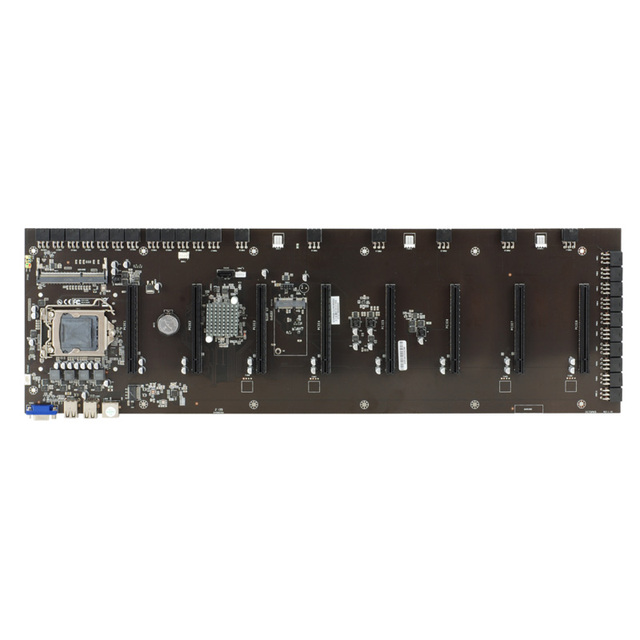 Brand New B75 Motherboard LGA1155 DDR3 With 8pcs*PCI Express 16X Pitch 65mm Support 8 GPUs