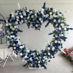 Wholesale Heart-Shaped Red Artificial Rose Flower Arch Iron Material Wedding Stage Decoration for <strong>Party</strong> <strong>Backdrop</strong> - Product Image 6